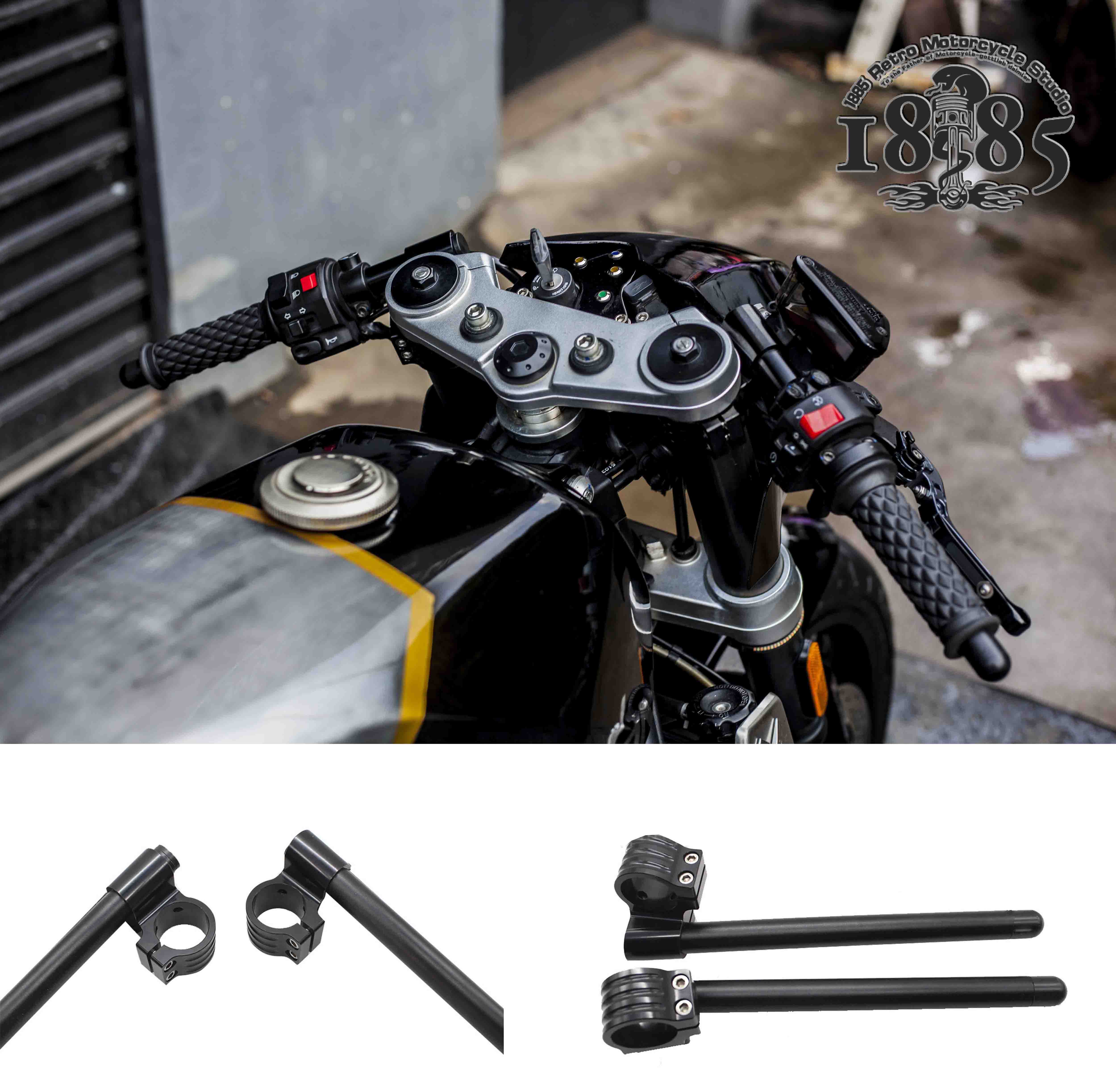 Gaojin GK500 motorcycle modification separation handle universal cnc handlebar aluminum alloy split handlebar heightening
