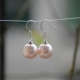 Розовые серьги из жемчуга, 12mm