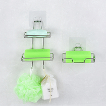 Stainless steel punch-free soap box bathroom drain wall hanging soap rack bathroom storage rack soap rack