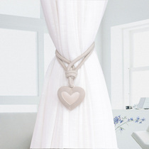 Simple curtains with living room curtain buckle ball hanging ball creative curtain rope heart printed