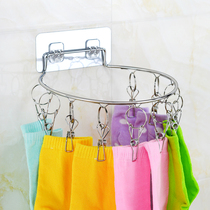 Stainless steel drying rack Multi-clip clothespins towel socks rack multi-functional household drying racks drying socks rack