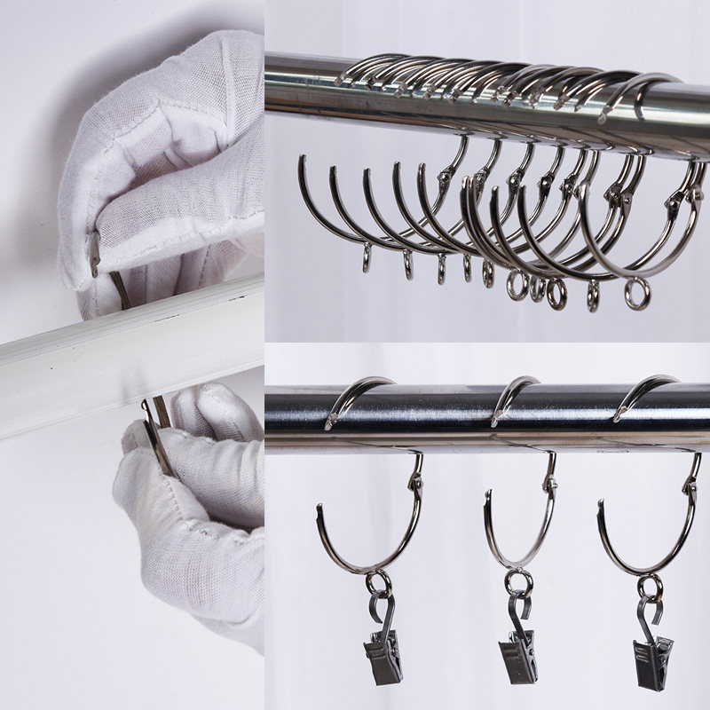 Open curtain ring Roman ring curtain opening ring live ring curtain buckle hanging ring curtain clip hook