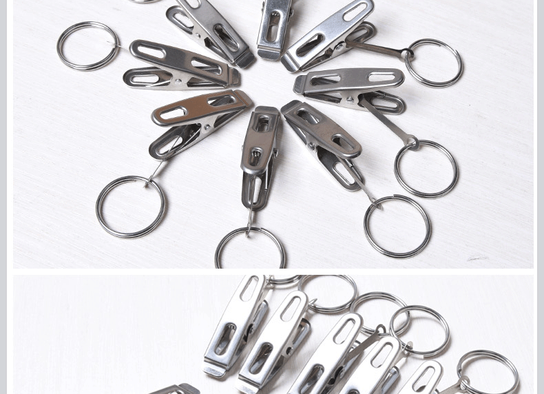 móc kẹp rèm bằng thép không gỉ với lưỡi câu vòng tròn để treo vòng màn rèm móc clasp cắt email miễn phí - Phụ kiện rèm cửa móc treo màn cửa