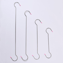 Kitchen door rear wall wardrobe clothing store S-shaped hook stainless steel metal traceless lengthy S hook hanger