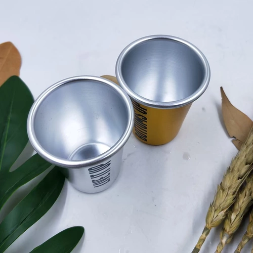 Bai de индивидуальная алюминиевая чашка водяной чашки напитки напитки фруктовый сок чашка металлическая стакана практическая отделка с двойным металлическим стеклом