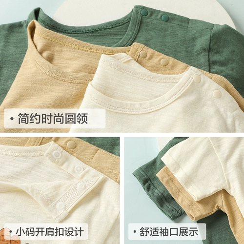 Детский комбинезон для отдыха, футболка с коротким рукавом, детская летняя летняя одежда для мальчиков