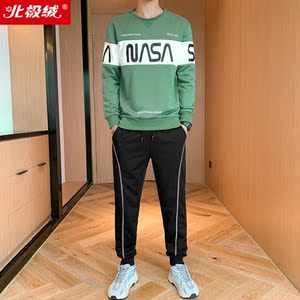 北极绒休闲套装男士卫衣打底衫