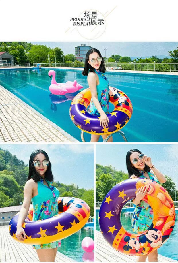 Chuyến tham quan đảo mùa hè nóng bỏng Vòng bơi Mickey mới Trẻ em Bơi Vòng bơi người lớn phao boi