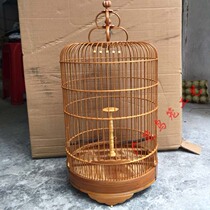 Small black and white bird cage wide cage bamboo decoration wide-style five-wave foot golden green stone swallow old bamboo water thrush