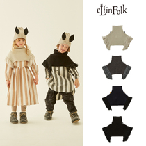 75 ELFINFOLK Leby AW23 male and female children dress baby high collar knit trendy fluivos neck shawl