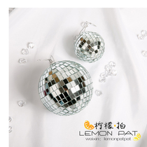 20CM mirror ball laser reflective ball cake decoration silver ball disco ball bar magic ball photography props