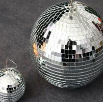 20cm glass reflective mirror ball colorful spotlight bar Christmas decorations National Day decoration