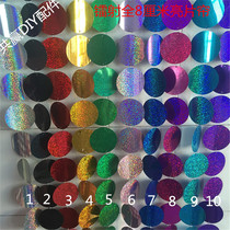 Shopping mall beautiful Chen Zhu curtain sequin curtain decoration sequin string bead curtain gold and silver super large round sequin curtain full 8cm