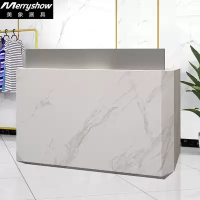 Clothing store Creative imitation marble bar table cashier counter simple modern large company front desk reception desk