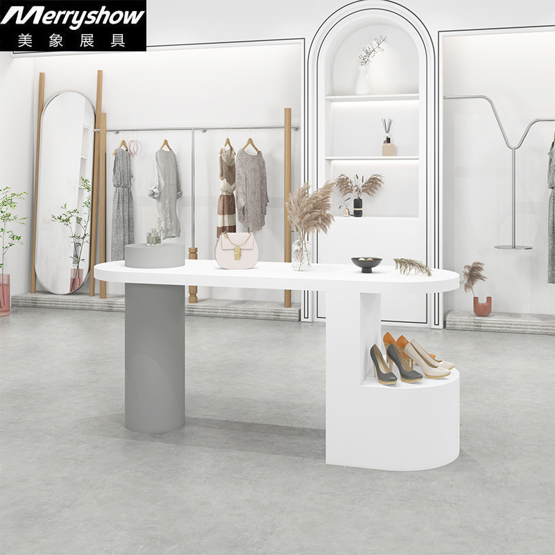 Beauty elephant clothing store display table middle island flowing water table window display table women's clothing store display middle island table