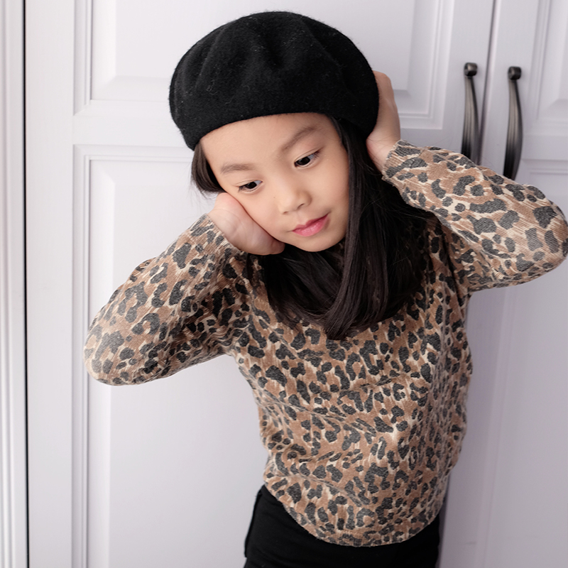 Bbw Qintong Family Childrens Wear And Winter Girl Bottom Shirt Children Leopard Knitted Sweater Baby Sweater Bbw Qintong Family Childrens Wear And Winter Girl Bottom Shirt Children Leopard Knitted Sweater Baby Sweater