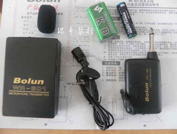 Wireless transmitter for electronic violin Collar clip wireless microphone wireless microphone effective distance of 20 meters