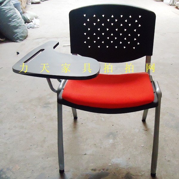 Fabric cushion soft seat training chair with writing board conference chair student chair back chair stackable table and chair