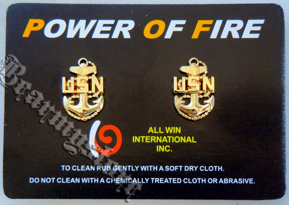 American Mariner Soldier Collar USN anchor hustle flower American Navy Marine cap collar seal metal mark