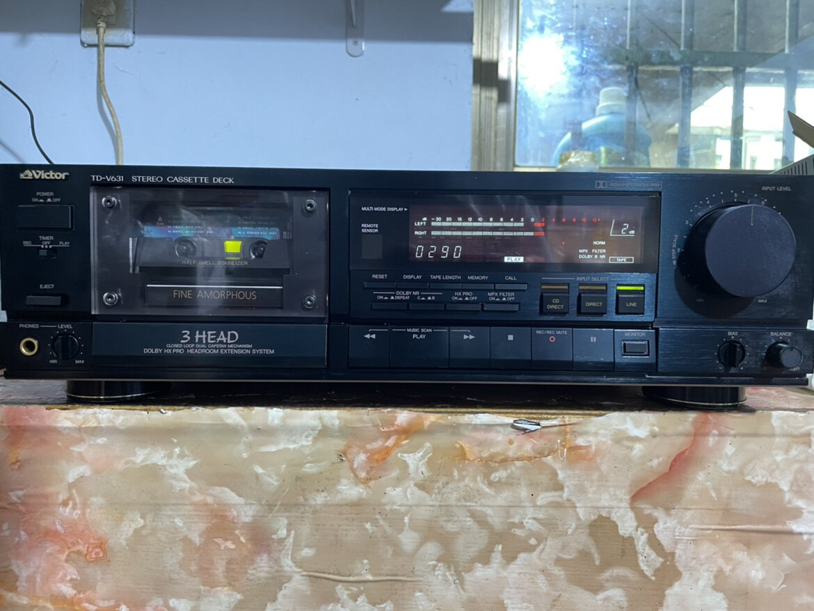 Original 100V used fever TD V631 card seat three head tape recording