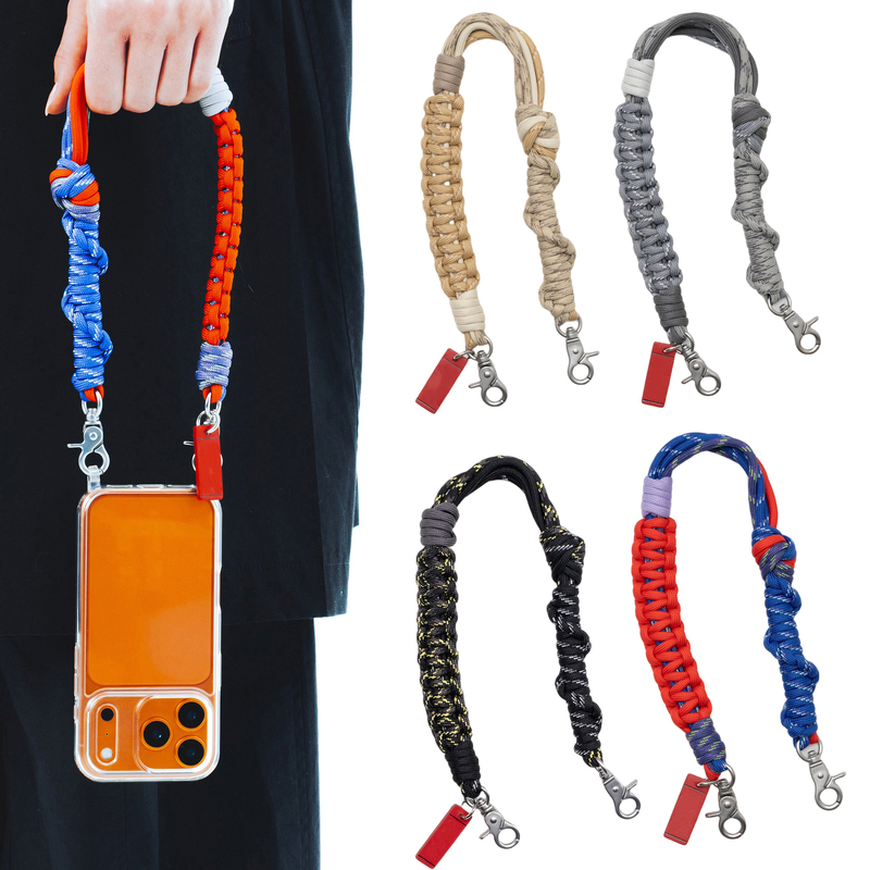 Woven Wrist Strap Top Color-Blocked Phone Lanyard Bag Accessory Outdoor Anti-Lost Portable Wrist Lanyard Woven Wrist Strap Top Color-Blocked Phone Lanyard Bag Accessory Outdoor Anti-Lost Portable Wrist Lanyard