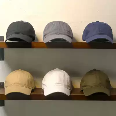 Summer duck tongue hat male solid color Korean version of ins soft top baseball cap sunscreen female Japanese sunshade hat tide card