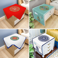 Тумбочка крышка ткань 中式花纹中国风家用布艺洗衣机盖布床头柜盖布防尘布防水盖巾定制