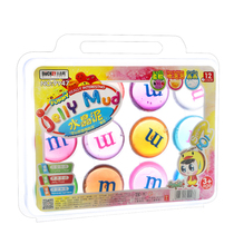 Little Lucky duck 6 colors 12 colors M bean crystal puree Childrens creative blowing bubble clay transparent jelly puree