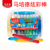 Mapeide 24 color silky color stick 12 color large capacity rotary water soluble oil painting stick crayon dazzle painting stick