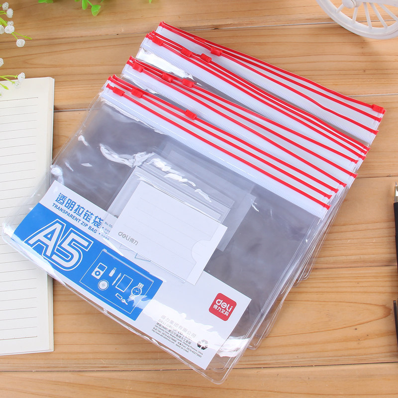 Able A4 Laced Bag Exam with pen bag 5526 transparent pull-edge bag 5524 cashier bag A5 File bag