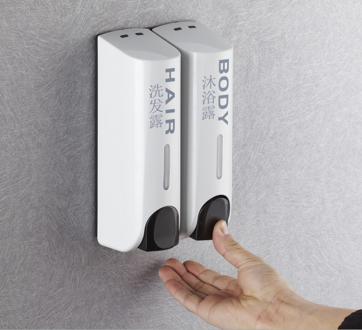Hotel household shower gel box hand sanitizer bottle press wall-mounted punch-free soap dispenser shampoo
