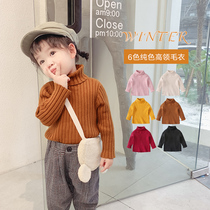 Girls sweater high neck spring and autumn children pullover warm baby winter coat thick childrens sweater women