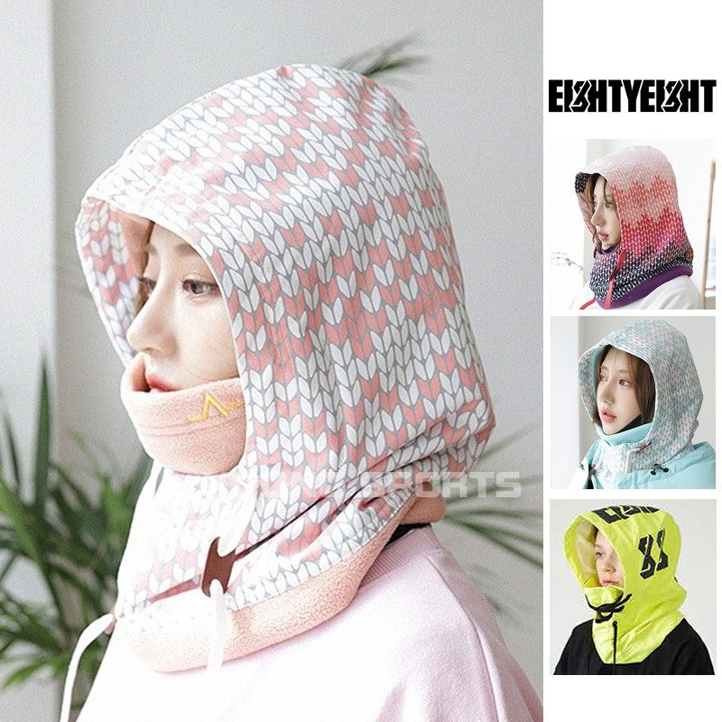 NAPPING Korean men's and women's ski face protection collar waterproof warm scarf hat mask hooded headgear