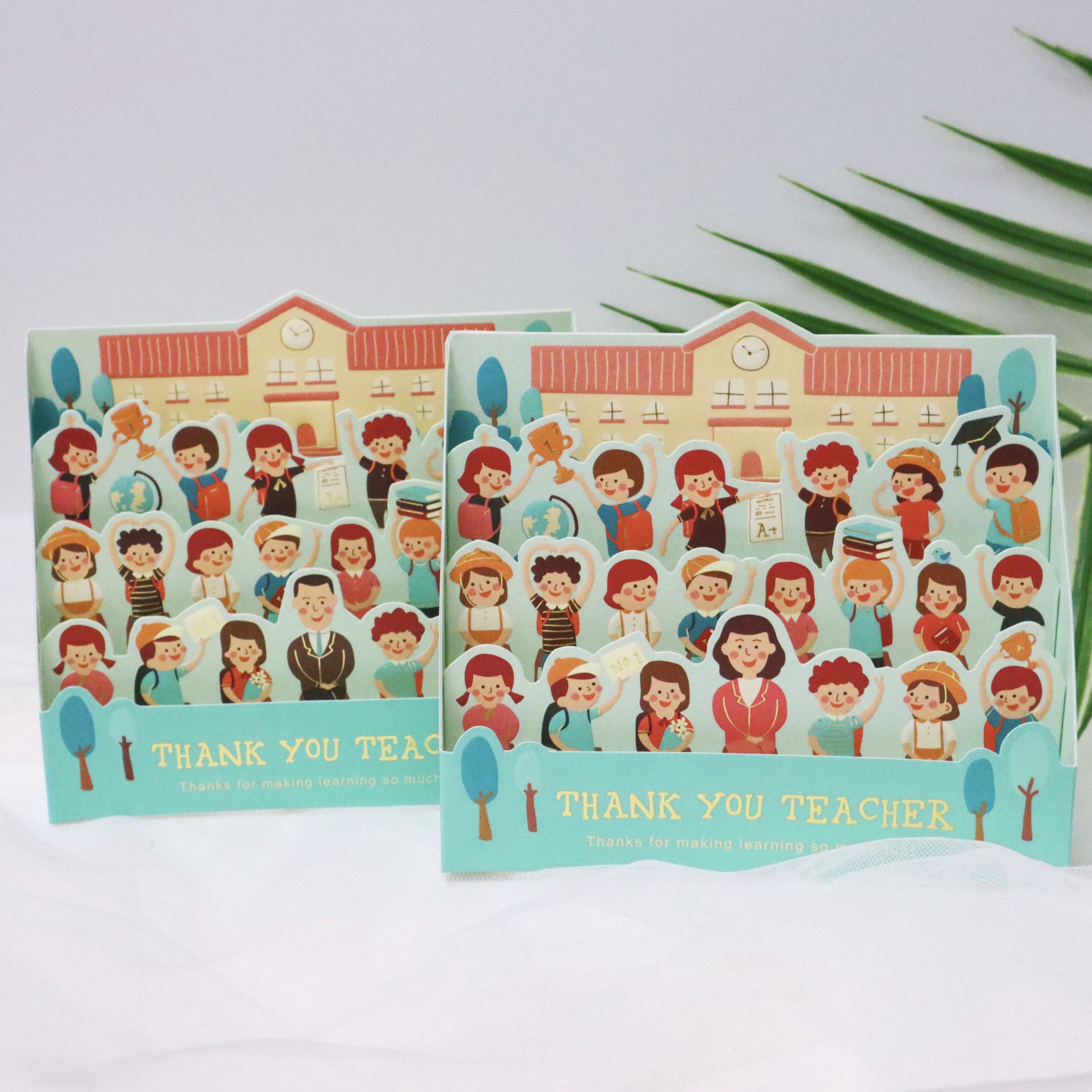 Taiwan creative school season stereoscopic greeting card Teachers' Day Students thank teachers for handwritten blessing cards for teachers and students