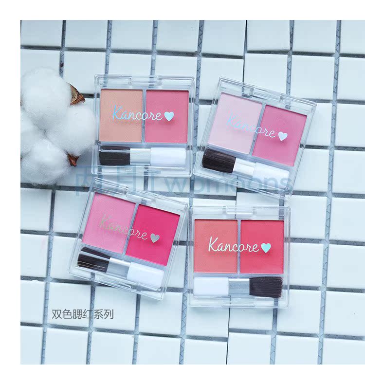 3 tháng 2 Nhật Bản DAISO Daiso tên chung kem kancore blush / phấn má hồng hai màu - Blush / Cochineal phấn má dạng kem