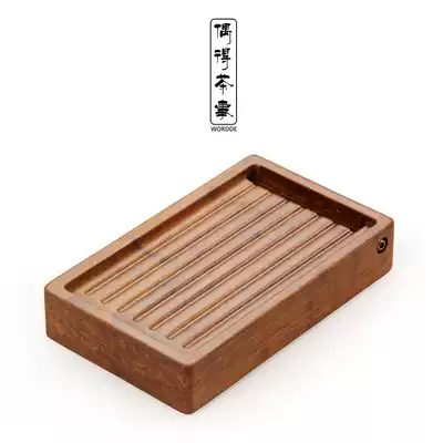 Mini trumpet drainage heavy bamboo tea table craftsman bamboo kung fu tea set simple Japanese home solid wood tea tray