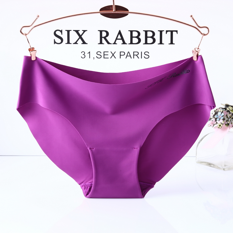 Sáu thỏ phụ nữ hoàn toàn thoải mái sexy giữa eo tam giác womens quần lót tinh khiết bông crotch thấp eo một miếng băng mỏng.