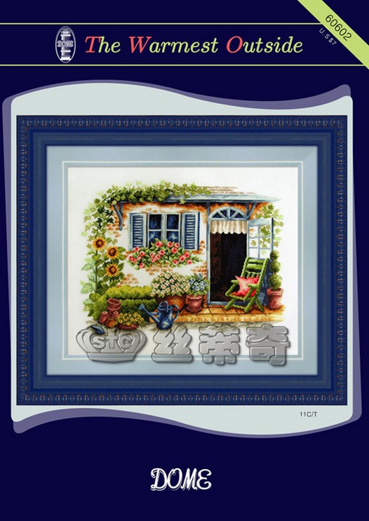 Ultra clear colour cross embroidered drawing drawing source source file STC-DOME60602 garden room 230-175