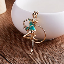 Gymnastics pins exported to Europe and the United States Silver-plated rhythmic gymnastics pins Rhythmic gymnastics decorations Gymnastics pendant brooches