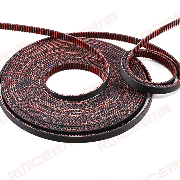 LL-2GT-6 RF open belt 3D printer belt Dustproof tensile 6mm wide synchronous belt brown tooth surface