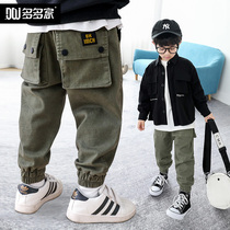 Many boys pants Spring Spring Spring clothes 2021 New Spring Spring childrens overalls children casual pants