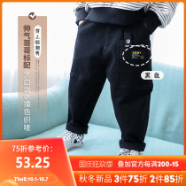 Many spring and autumn childrens pants boys market loose casual pants boys multi-pocket tooling casual pants