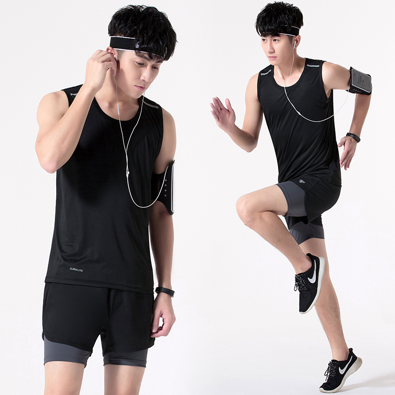 Tracksuit Suit Men's Summer Sports Suit Athletics Training Suit Running Suit Men's Track And Field Clothes Can Be Printed