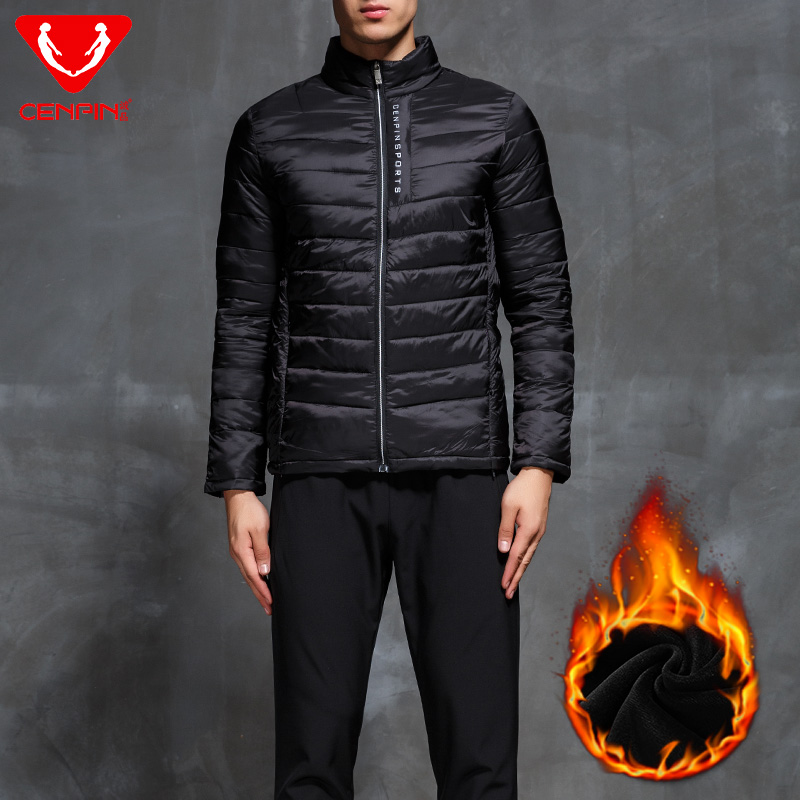 Men's short new light cotton clothes Men's coat winter cotton coat Men's simple stand-up collar student quilted jacket slim and handsome