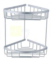 Space aluminum double-layer toilet rack solid bathroom tripod bathroom rack corner stand bathroom frame wave easy