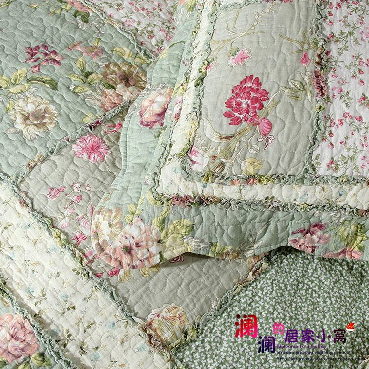 Bông rửa sạch màu xanh lá cây tươi và tinh khiết của Hàn Quốc được điều hòa bởi máy điều hòa không khí được bao phủ bởi ba bộ bốn bộ vỏ gối ga giường thun lạnh