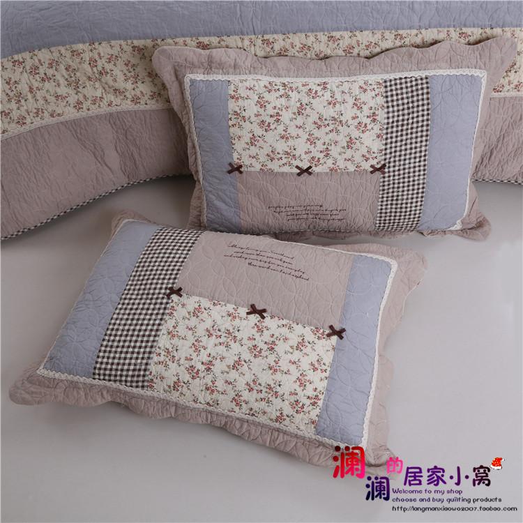 Hàn Quốc cao cấp bông rửa tone nâu bướm Patchwork Quilt bị quy định bởi giường ba mảnh che một gia đình bốn - Trải giường ga trải nệm