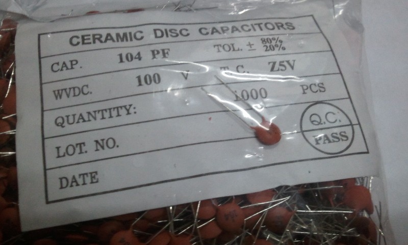 Ceramic Capacitor Large Chip 100V 0.1Uf Ct1 100V 104 1 Pack of 1000 Pieces Ceramic Capacitor Large Chip 100V 0.1Uf Ct1 100V 104 1 Pack of 1000 Pieces