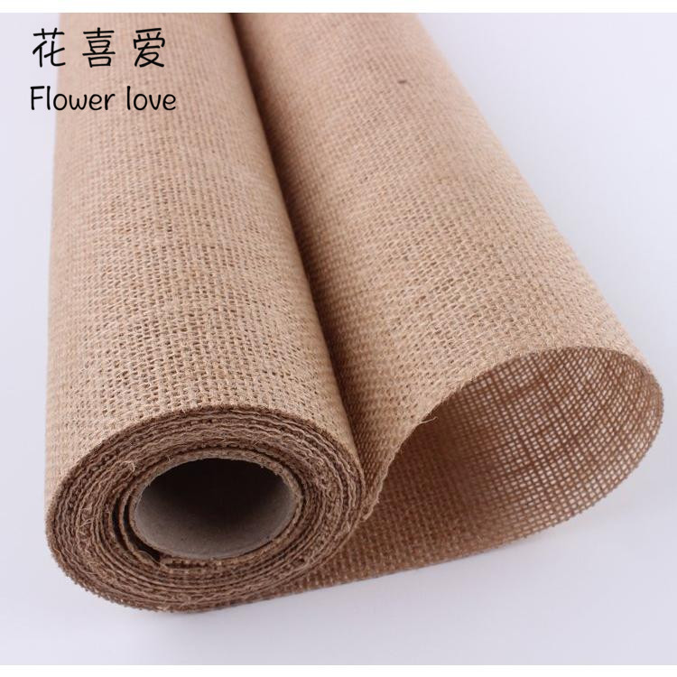 Primary linen cloth roll pure linen flower paper crude flower shop giftFlower bouquet diy packaging paper material