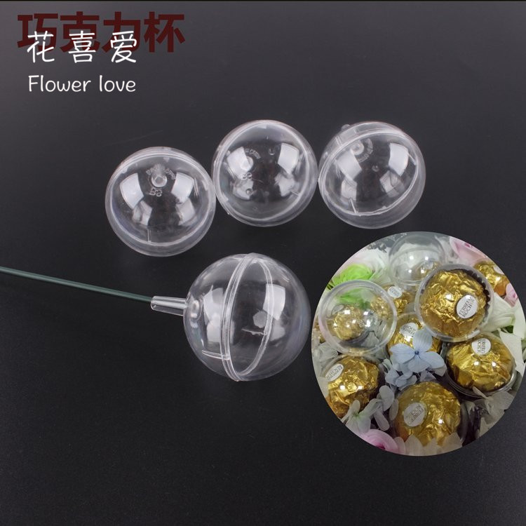 New Products Transparent Chocolate Flower Cups Bouquet Bouquet Bouquet Flowers Packaging Tools Flower Shop Supplies Bouquet Packaging Materials